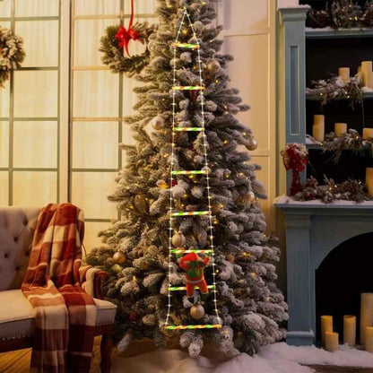 LED Santa Claus Climbing Ladder Lights Animated Christmas Tree Decoration - Shello's Creative Boutique
