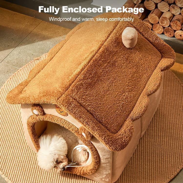 Enclosed Cat Bed - Washable Warm Cave Style Pet House All Seasons - Shello's Creative Boutique