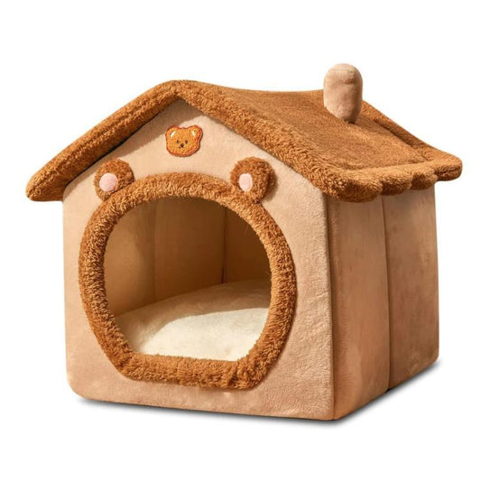 Enclosed Cat Bed - Washable Warm Cave Style Pet House All Seasons - Shello's Creative Boutique