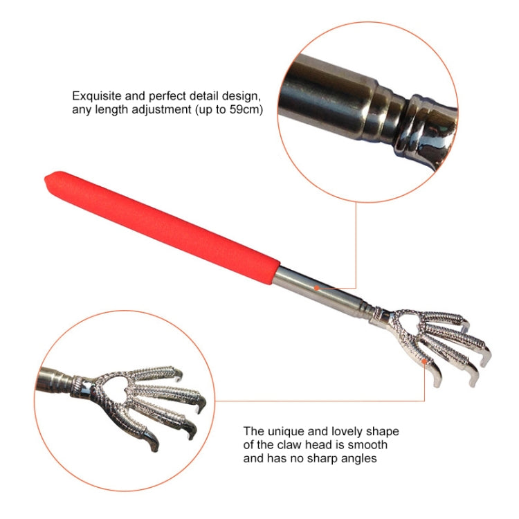 Practical Handy Stainless Telescopic Pocket Scratching Massage Kit Bear claw back scratcher(Color Random delivery) - Shello's Creative Boutique