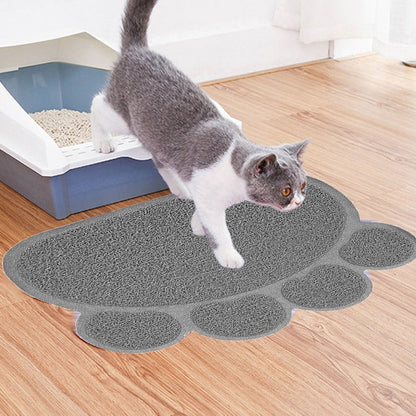 PVC Claw Shaped Cat Litter Mat Pet Placemat Anti-skid Floor Mat Pet Supplies