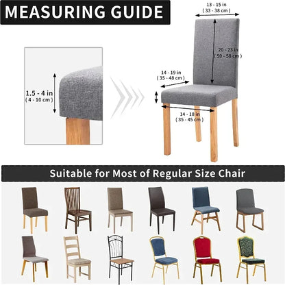 Thickened Jacquard Chair Covers Backrest Adjustable Seat Covers Stretch Spandex Dining Room Table Extenble Chairs Pad - Shello's Creative Boutique