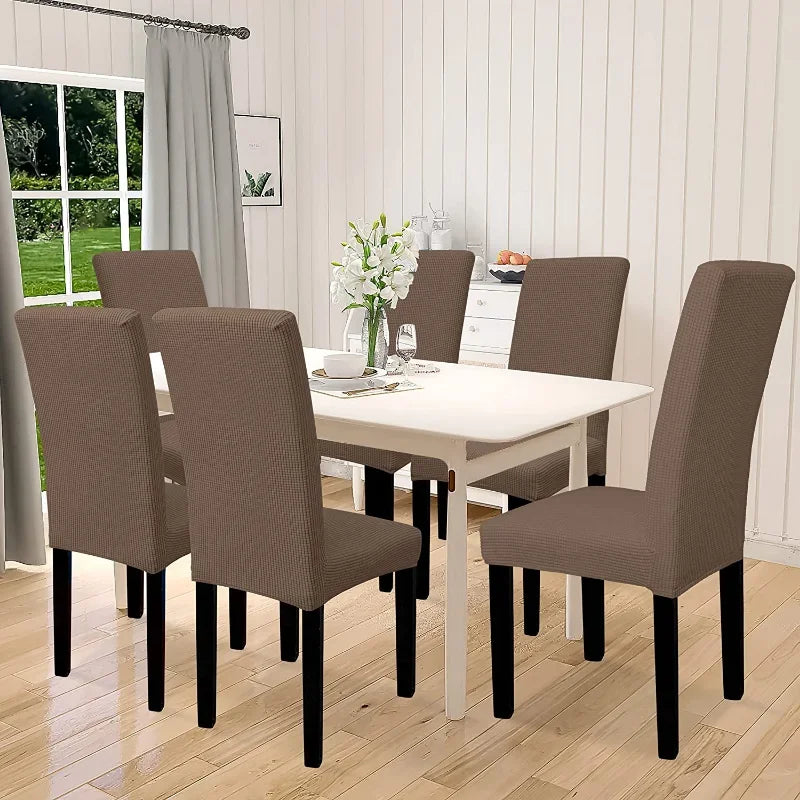 Thickened Jacquard Chair Covers Backrest Adjustable Seat Covers Stretch Spandex Dining Room Table Extenble Chairs Pad Case 2024 eprolo