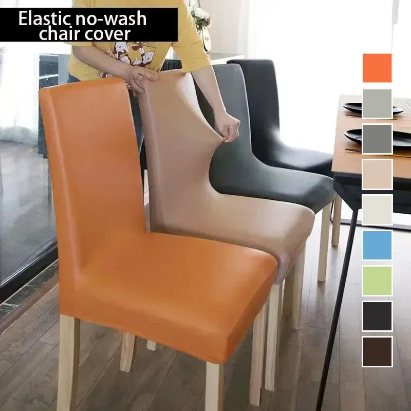 Thickened Waterproof and Anti-fouling Dining Chair Cover Leather All-inclusive Home Restaurant Chair Covers Technology Cloth eprolo