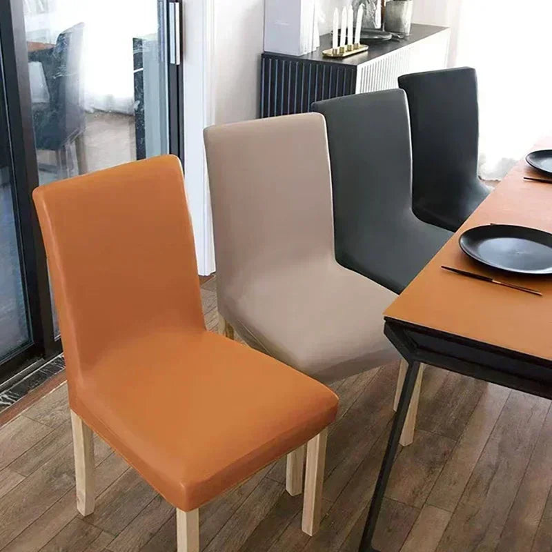 Thickened Waterproof and Anti-fouling Dining Chair Cover Leather All-inclusive Home Restaurant Chair Covers Technology Cloth eprolo
