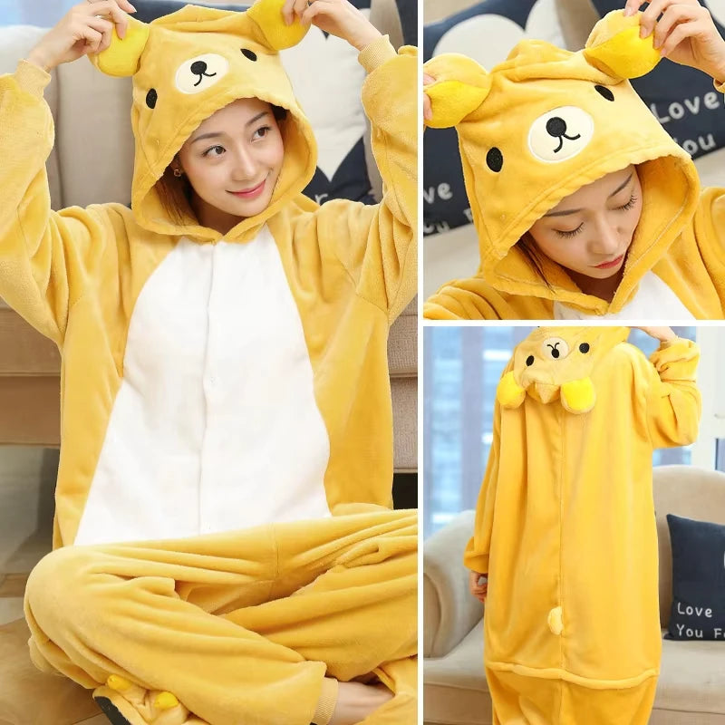 Totoro Panda Cartoon Onesies Kids Children Animal Pajamas Jumpsuits Women Men Sleepwear Onepiece Anime Cosplay Costumes eprolo