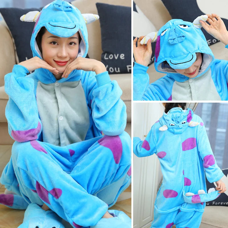 Totoro Panda Cartoon Onesies Kids Children Animal Pajamas Jumpsuits Women Men Sleepwear Onepiece Anime Cosplay Costumes eprolo