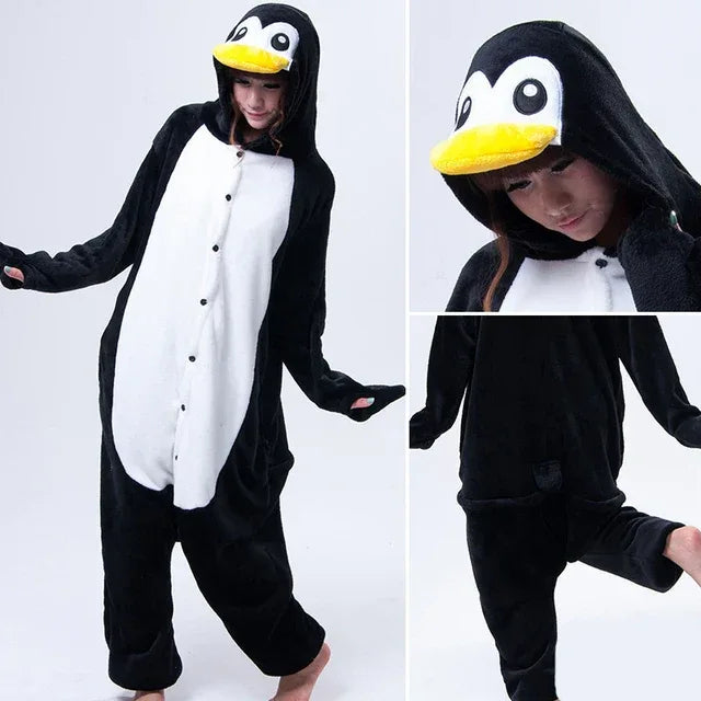 Unisex Adult Onesie Pajamas Bear Cat Animal One Piece Jumpsuits - Shello's Creative Boutique