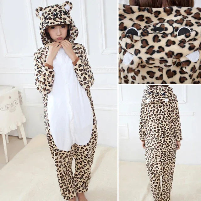 Unisex Adult Onesie Pajamas Bear Cat Animal One Piece Jumpsuits - Shello's Creative Boutique
