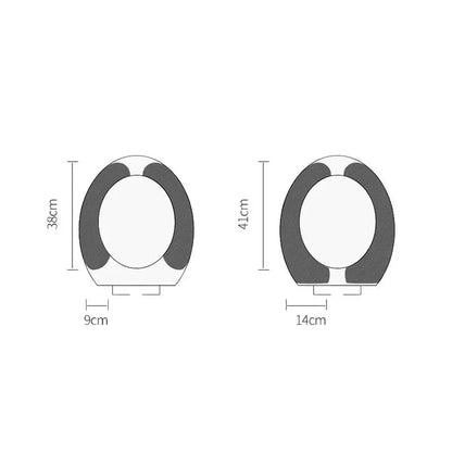 Universal Toilet Seat Cover Soft Closestool Paste Solid Color Toilet Sticky Seat Pad Washable Bathroom Warmer Seat Lid Cover Pad eprolo