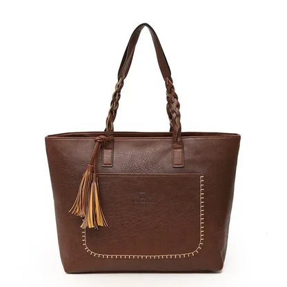 Women Messenger Bags With Tassel Large Capacity PU Leather - Shello's Creative Boutique