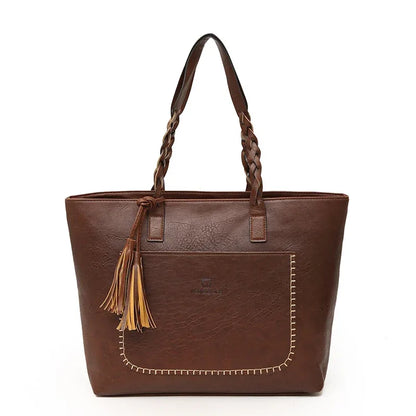 Women Messenger Bags With Tassel Large Capacity PU Leather - Shello's Creative Boutique