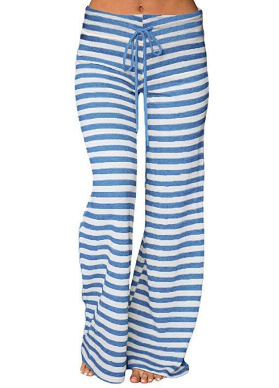 Fashion Versatile Comfortable Seasonal Women'S Striped Trousers Shello's Creative Boutique