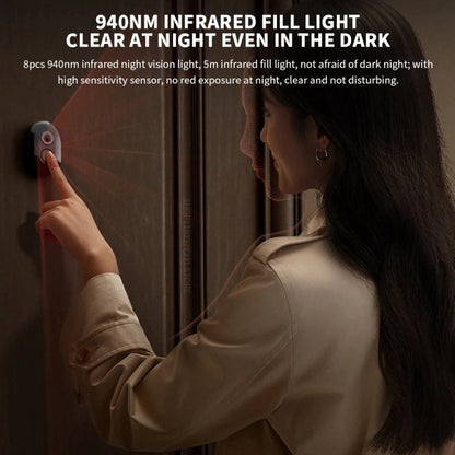 Xiaomi Smart Cat Eye 2 HDR 5 inch 3MP HD Camera 180 Degree Wide Angle Lens 940nm Infrared Night Vision Intercom Doorbell, Smart Cat Eye 2 SUNSKY
