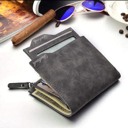 Wallet Men Soft Leather wallet with removable card slots multifunction men wallet purse male clutch top quality ! - Shello's Creative Boutique
