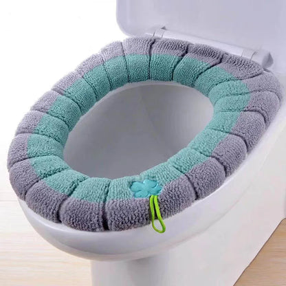 Winter Warm Toilet Seat Cover Mat Bathroom Toilet Pad Cushion with Handle Thicker Soft Washable Closestool Warmer Accessories eprolo