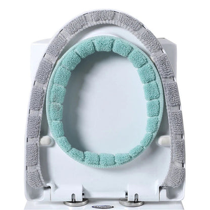 Winter Warm Toilet Seat Cover Mat Bathroom Toilet Pad Cushion with Handle Thicker Soft Washable Closestool Warmer Accessories eprolo