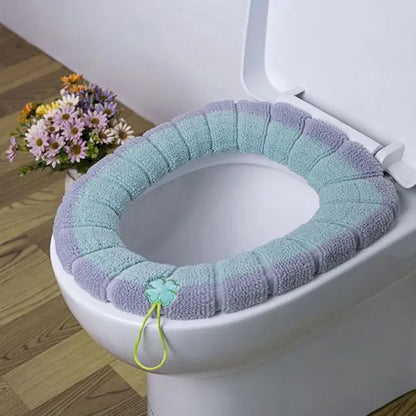 Winter Warmer Toilet Seat Cover Mat Bathroom Toilet Pad Cushion with Handle Thicker Soft Washable Closestool Warmer Accessories eprolo