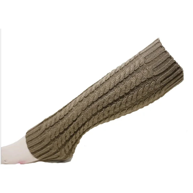 Womens Fashion Winter Cable Knit Crochet Knitted Leg Warmers Legging Knee High Socks eprolo