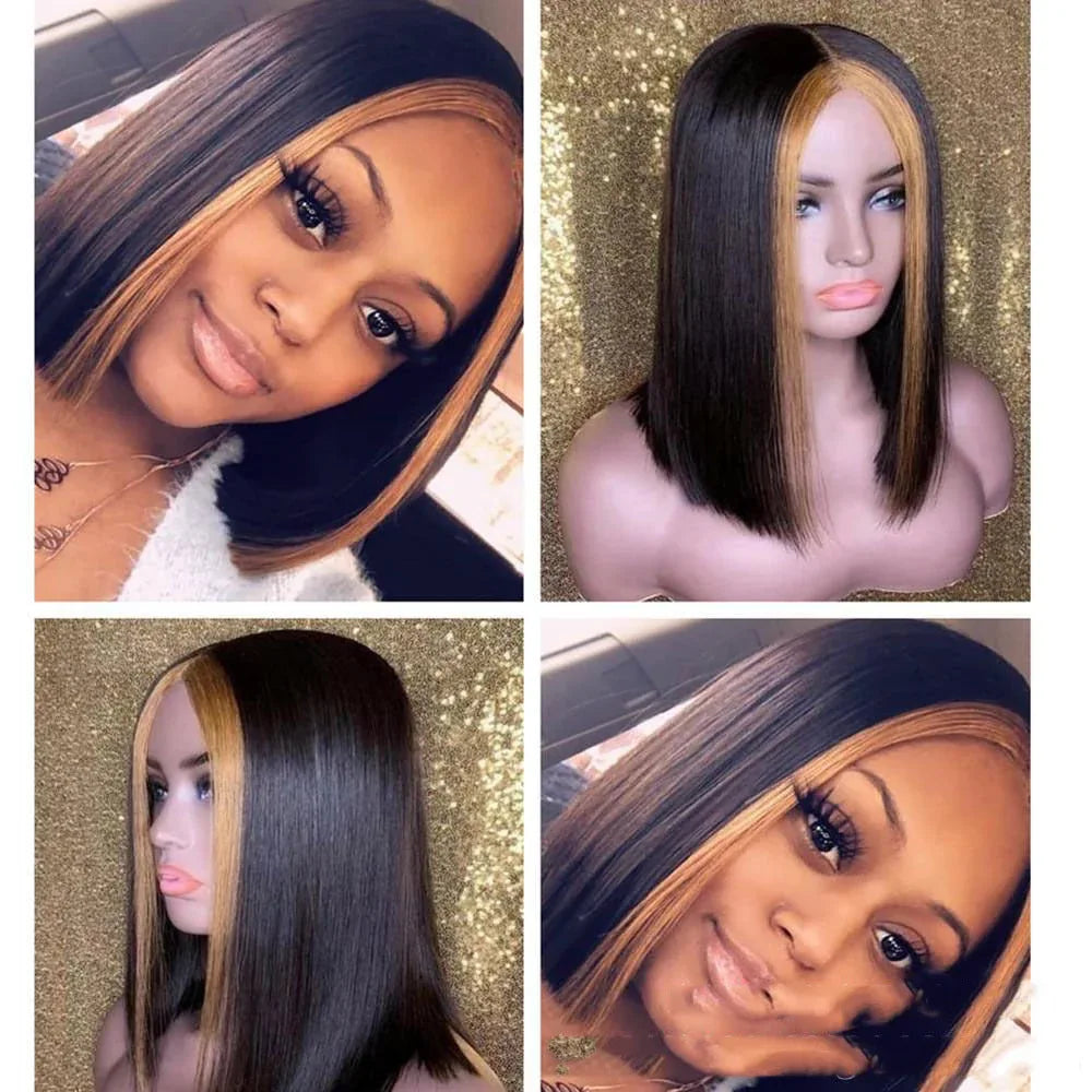 Highlight Ombre 5x5 Transparent Lace Wig - 100% Human Hair - Shello's Creative Boutique