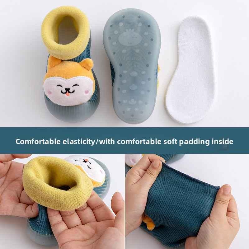 Winter Cotton Warm Baby Floor Socks - Non-Slip Grip Soles - Shello's Creative Boutique