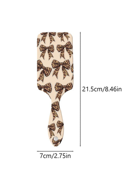 Parchment Leopard Bow Print Hair Comb– Trendy, Gentle Hair Styling - Shello's Creative Boutique