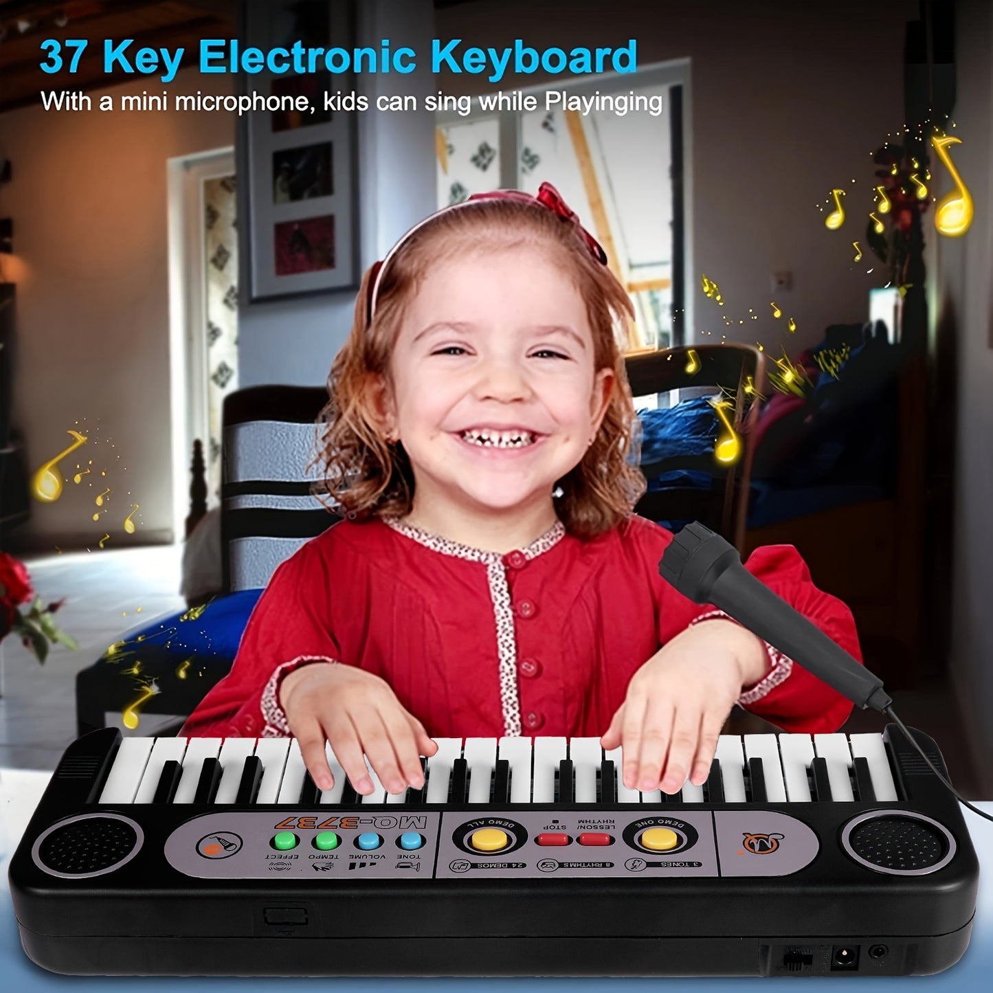 37-Key Electronic Piano for Kids - Beginner Keyboard Musical Toy Ages 3+