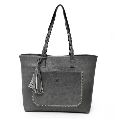 Women Messenger Bags With Tassel Large Capacity PU Leather - Shello's Creative Boutique