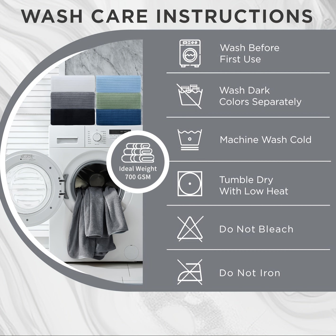 16 Piece Microfiber Bath Towel Set - Quick-Dry & Absorbent