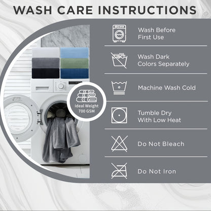 16 Piece Microfiber Bath Towel Set - Quick-Dry & Absorbent