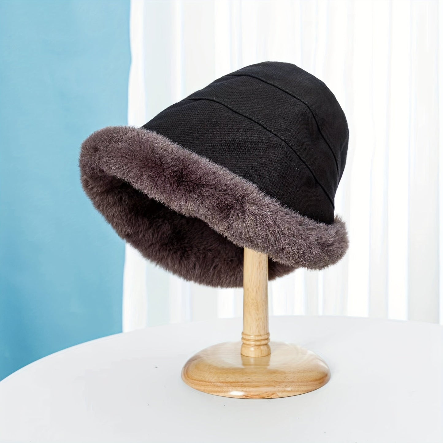 Winter Thermal Bucket Hat, Faux Fur Plush Thickened Ear Protection Fisherman Warmer Hat For Women Xmas Gift Shello's Creative Boutique