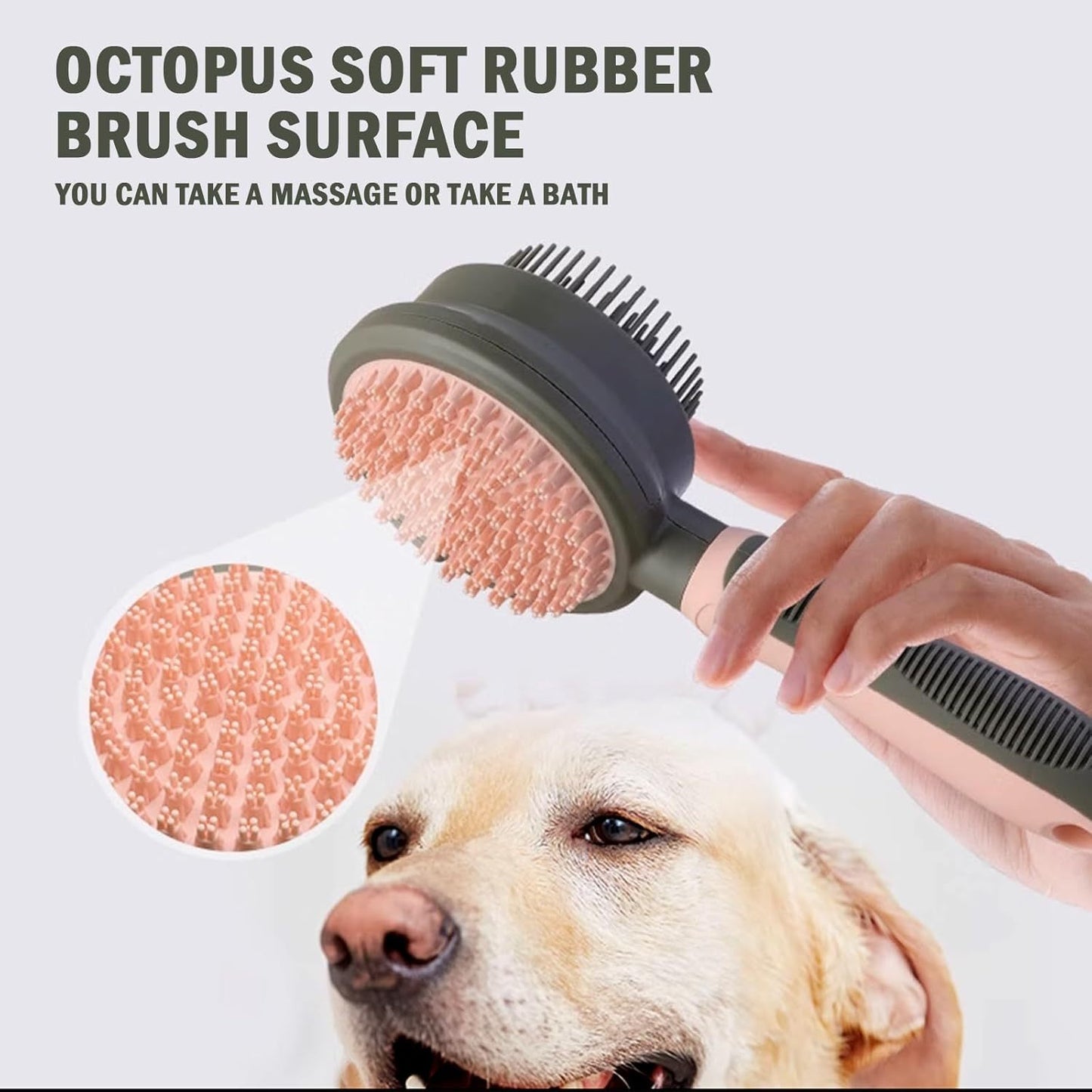 2-in-1 Cat Grooming Brush - Double-Sided Slicker & Flea Comb with Release Button