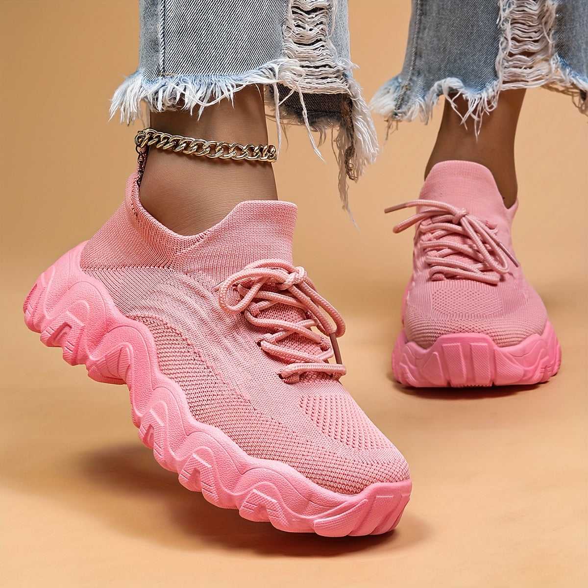 Women'S Casual Sports Sneakers, Striped Low Top Slip-On Shoes with Round Toe, Non-Slip Rubber Sole, Fabric Upper & Inner, All-Season Spring Footwear Shello's Creative Boutique