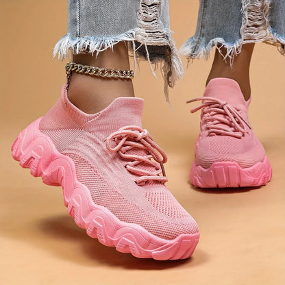 Shello's Striped Low Top Slip-On Sneakers – Round Toe, Non-Slip Fabric Sports Shoes for Women - Shello's Creative Boutique