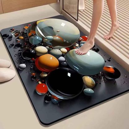 Meishi Diatom Mud Bath Mat - Quick-Dry Non-Slip Bathroom Floor Mat - Shello's Creative Boutique