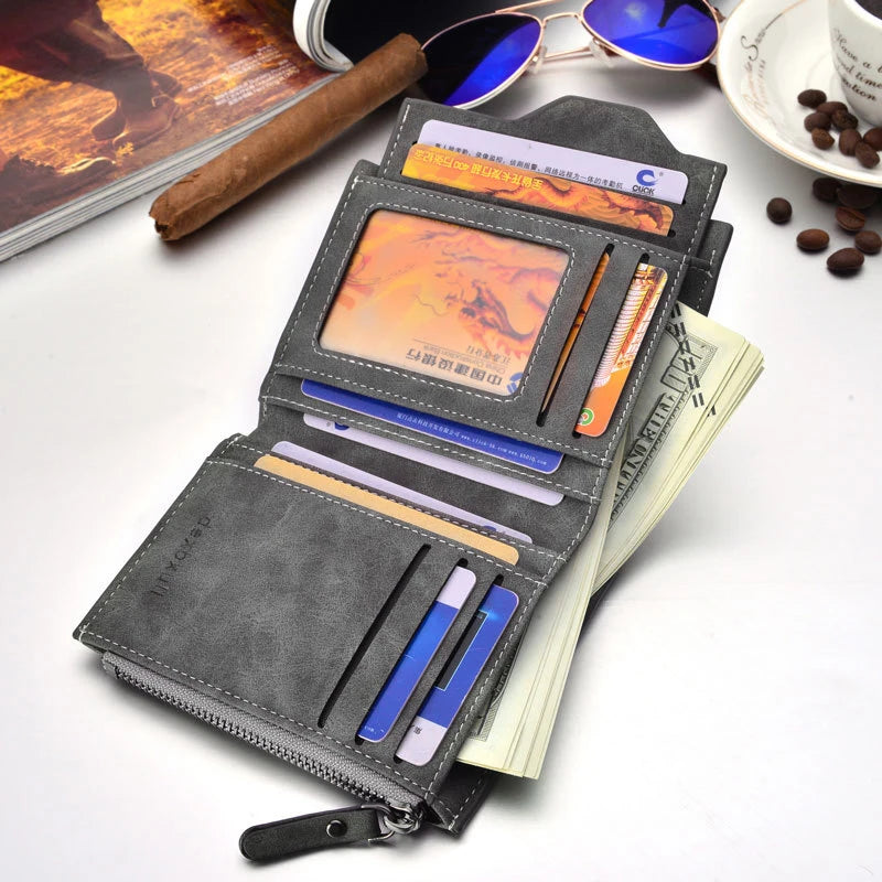 Wallet Men Soft Leather wallet with removable card slots multifunction men wallet purse male clutch top quality ! Shello Creative Boutique