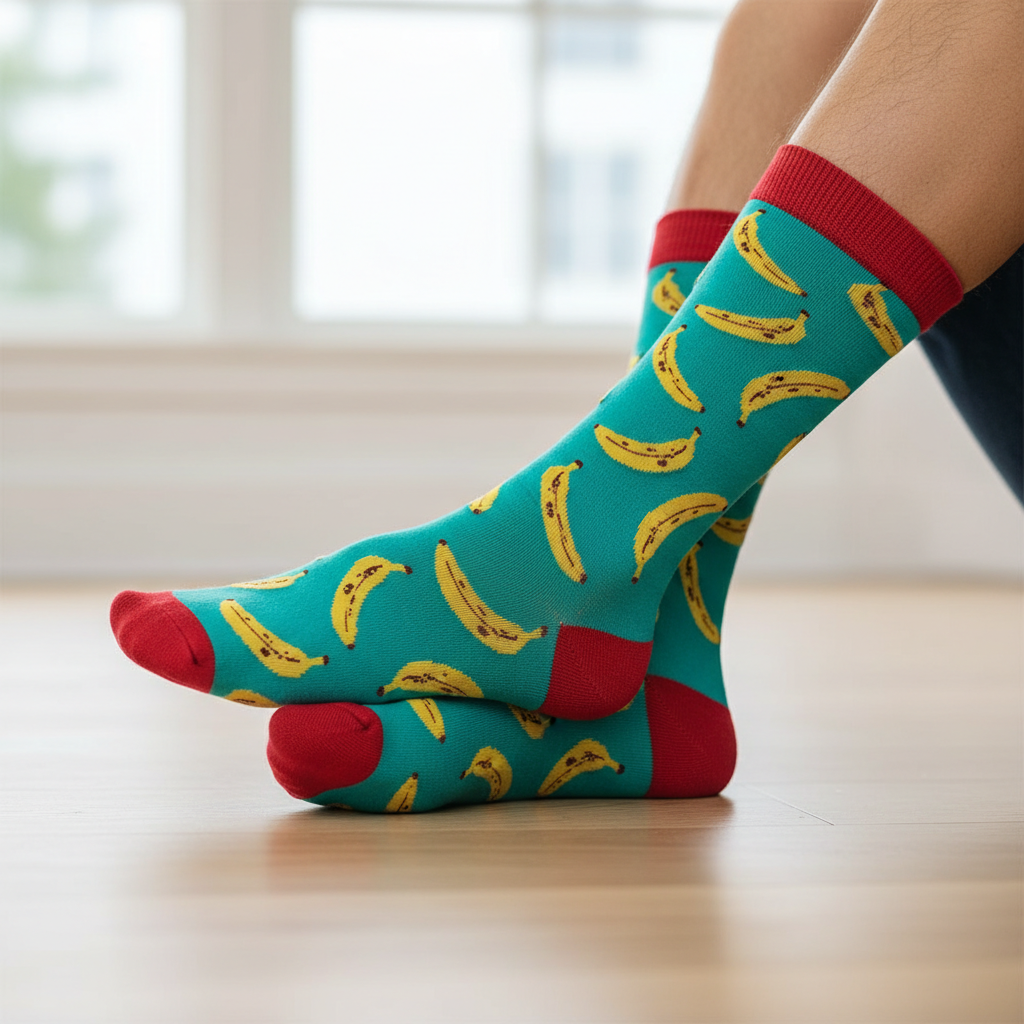 Banana Socks Worn
