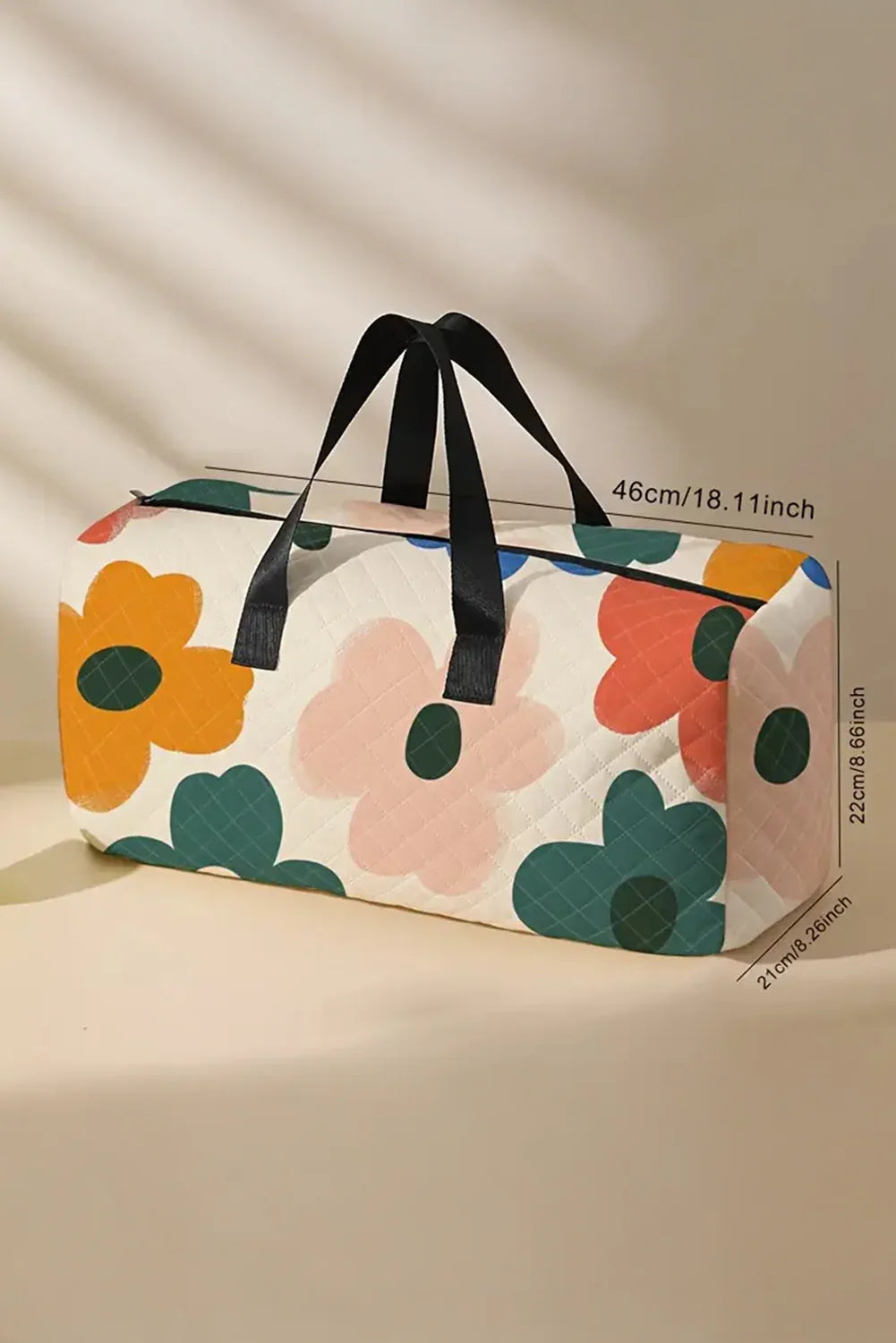 White Floral Quilted Tote Bag - Shello's Creative Boutique