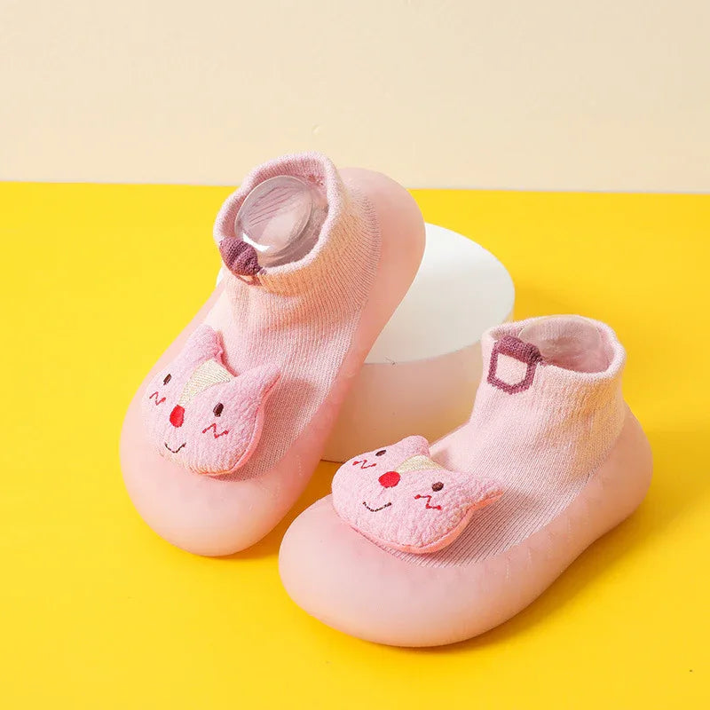 Baby Non-Slip Cotton Floor Socks - Soft Breathable Socks with Cartoon Designs - Shello's Creative Boutique