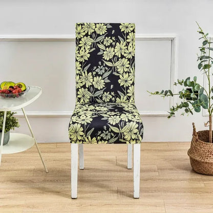 boho pattern printed stretch chair cover for dining room office banquet chair protector elastic material armchair cover - Shello's Creative Boutique