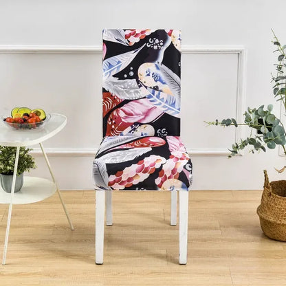 boho pattern printed stretch chair cover for dining room office banquet chair protector elastic material armchair cover - Shello's Creative Boutique