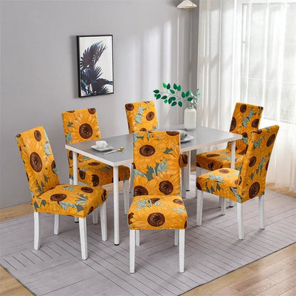 boho pattern printed stretch chair cover for dining room office banquet chair protector elastic material armchair cover - Shello's Creative Boutique