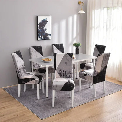 boho pattern printed stretch chair cover for dining room office banquet chair protector elastic material armchair cover - Shello's Creative Boutique