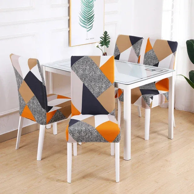 boho pattern printed stretch chair cover for dining room office banquet chair protector elastic material armchair cover - Shello's Creative Boutique