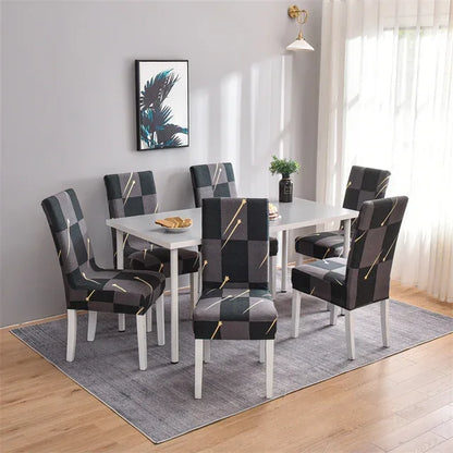 boho pattern printed stretch chair cover for dining room office banquet chair protector elastic material armchair cover - Shello's Creative Boutique