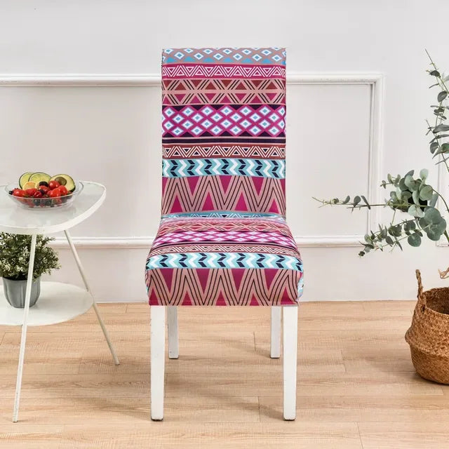 boho pattern printed stretch chair cover for dining room office banquet chair protector elastic material armchair cover - Shello's Creative Boutique