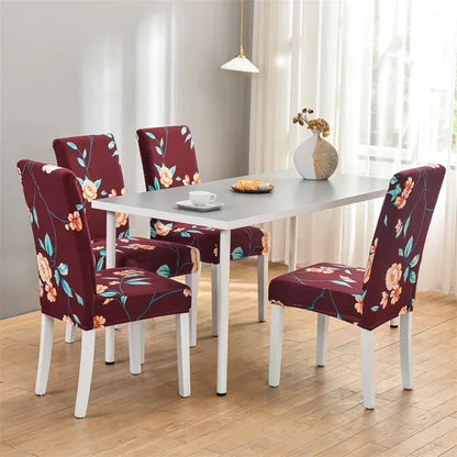 boho pattern printed stretch chair cover for dining room office banquet chair protector elastic material armchair cover - Shello's Creative Boutique