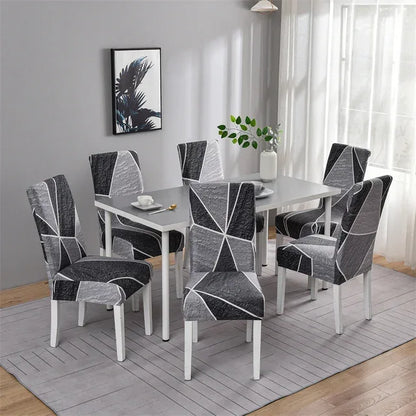 boho pattern printed stretch chair cover for dining room office banquet chair protector elastic material armchair cover - Shello's Creative Boutique