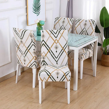 boho pattern printed stretch chair cover for dining room office banquet chair protector elastic material armchair cover - Shello's Creative Boutique