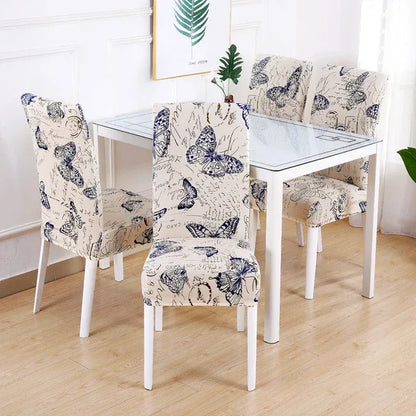 boho pattern printed stretch chair cover for dining room office banquet chair protector elastic material armchair cover - Shello's Creative Boutique